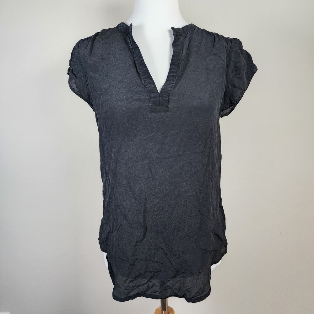 Babaton Silk Blouse Womens XS Goth Whimsigoth Witchy Grunge Sheer Lightweight